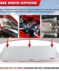 78 Mil Thick Heat Shield Aluminum Foil Mat With Ceramic Fiber Barrier For Extreme Heat Up To 2300F Self Adhesive Insulation Sheet