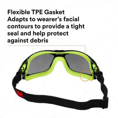 Badass Anti Fog Coating Keeps Your Safety Gear Sleek And Clear Through Twenty Five Water Washes While Providing Bulletproof Scratch Shield For Any Hard Hat Hustle safety goggles with flexible TPE gasket for a tight seal