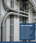 Tough As Nails 304 Stainless Steel Flexible Metal Conduit With Kickass Corrugated Cable Protection Sleeve for wiring applications.
