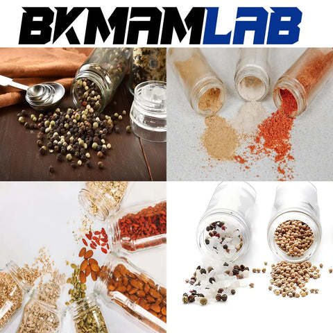 30ml Clear Glass Vials With Secure Aluminum Screw Caps Including Gaskets Set of 30 Airtight Leakproof Spice Bottles with herbs and spices