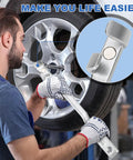Mechanic using 15 Inch Wrench Extender Bar For Mechanics And DIYs Boost Torque In Tight Spaces Slim 15 Inch Open End Wrench