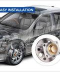 Rear Wheel Hub Bearing Assembly Direct Fit For Buick Allure Lacrosse Century Regal Impala Monte Carlo Aztek Grand Prix Pontiac Models Non ABS Premium Quality Durable Bearings For Smooth Ride And Easy Install shown in car schematic with detail view.