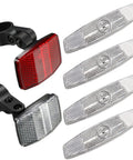 Six Piece Bike Front And Rear Reflectors Kit For Wheel Spokes Handlebar And Seatpost A No Brainer For Night Cycling High Visibility