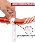 Measuring handlebar for compatibility with RSX Direct Mount Mountain Bike Stem For 31.8mm Bars, Lightweight Split Design