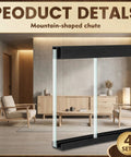 4 Sets 4 Ft Sliding Door Track System With Durable Plastic Build for cabinet doors in a modern living room setting.