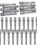 20 Piece 3/8 Inch Impact Socket Adapter Set With Square Bit Adapters For Drills And Extensions, Hex Impact Socket Bits, Silver