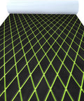 EVA Foam Boat Flooring Decking Sheet 6mm Thick Diamond Grippy Anti Slip Marine Mat Self Adhesive Deck Pad For Bass Boat Yacht Motorboat RV Cooler Tops 94.5 By 47.2 Inches, roll angle, black and green