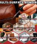 Multi-surface bonding with Must Have Pro Grade Clear Waterproof Shoe Glue For Sole Repair Kit used on various shoes