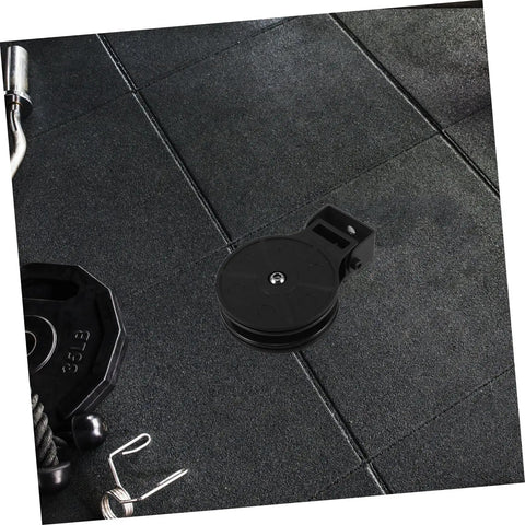 Cable Pulley System For Gym Heavy Duty Lifting Wheel Roller Workout Equipment For Gym Grade Arm Strengthening With Smooth Operation And Universal Bearing Pulleys For Quick Easy Training Sessions, black pulley wheel on gym floor