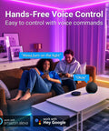 Lit LED Strip Lights 25ft WiFi RGB Color Changing Works With Alexa And Google, living room scene with voice control