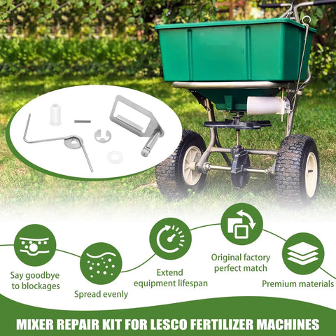 Spreader Agitator Kit for 80lb Lesco Spreaders, Fits Models 101186, 091186, 705699, 092807, Includes Actuator and Snap Ring