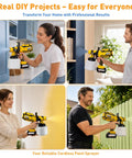True Heavy Duty Cordless Paint Sprayer With Two Monster 4000mAh Batteries For Smooth Indoor Outdoor Projects Zero Sweat Pro Level Finish Guaranteed Today, used in various DIY projects.