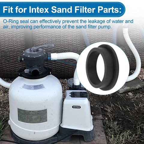 L Shape O Ring Gasket Replacement For Above Ground Pool Pump 11228 Fits A Wide Range Of Pool Pump Motors And Sand Filter Pumps To Prevent Leaks And Restore A Tight Durable Seal., black L-shape O-ring gasket for Intex sand filter pump hose connection