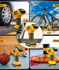 Cordless Tire Inflator Portable Air Compressor With 160 PSI 4X Faster Inflation Rechargeable 20V Battery And 12V DC Dual Power Digital Gauge inflating car tire, bike, basketball, and lifebuoy