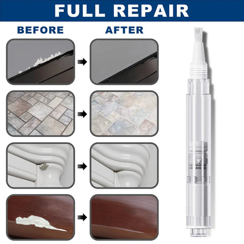 Translucent Touch Up Paint Brush Pen Set Of 3 For Quick Fixes On Walls Wood Floors Cabinets Desks Stains And Scratches Before After Results