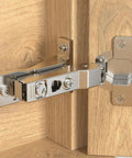 Premium 4 Pack Soft Close Cabinet Hinges For Face Frame Inset Doors with satin nickel finish and clip-on 3D adjust mounts.