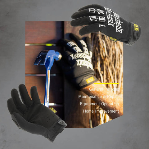 Multi Purpose Work Gloves For Outdoor Jobs With Touchscreen Capability cheap gloved hand holding blue hammer