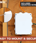 Outdoor Electrical Box Weatherproof White Junction Enclosure With Cover 16 By 14 By 4.8 Inches IP65 ABS Plastic Mounted