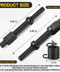 Backyard Boss Shake N Break Air Hammer Adapter with 3/8 and 1/2 inch Parker Shank Bits for loosening seized nuts, 4.92 in size.
