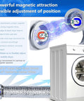 Upgrade magnetic dryer vent connector kit by Amazon, includes 3.1 ft 4 in duct and two clamps, silver