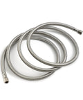6 ft braided stainless steel ice maker water supply hose with 1/4 inch by 1/4 inch compression fittings