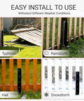 Heavy Duty Black Fence Post Repair Kit Knock Out Leaning 4x4 6x6 Wood Posts Rust Resistant in weather conditions.