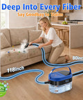 Handheld Steam Cleaner For Home And Car, 2500W High Pressure Hot Steamer with 80in hose cleaning couch stains.