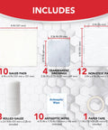 All Health Wound Care Kit by Amazon: 40-piece first aid kit with 10 gauze pads, 4 dressings, 12 non-stick pads