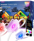 Smart RGB IC Outdoor Lights For House And Garden App And Remote Control Scene Modes IP67 Waterproof 200ft product box display