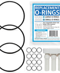15 Piece O Ring Variety Pack For Water Filters Compatible With Aquasana Claryum AQ Under Sink Systems Black Silicone O Rings