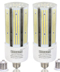 2 Pack 120W LED Corn Light Bulb 16800 Lumens Daylight 5000K E26 E39 Base Replacement For HID HPS Mercury Vapor Lamps Instant On Energy Saving