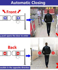 Premium Heavy Duty Self Closing Security Gate Featuring Slick One Way Swing Action For Bustling Warehouses And Supermarket Aisles With Zero Hassle Pedestrian Flow Control showing automatic closing mechanism.