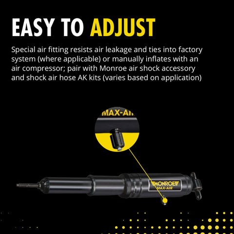 Air Shock Absorber MA822 For Buick Cadillac Oldsmobile And Pontiac, adjustable ride height, lubricated air sleeve.