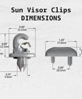 2 Pack Sun Visor Clips For Audi A1 A3 A4 A5 Q3 Q5 TT Gray Sunscreen Holder Hooks Replaces 8U0857562A 8E0857562 dimensions