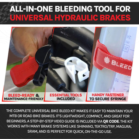 Universal Hydraulic Brake Bleed Kit For Shimano Tektro Magura SRAM And More Easy To Use Bike Bleeder Tool For MTB Road