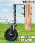 Spring Loaded 5 Inch Gate Caster Wheel For Outdoor Wood Gates And Fences Built Tough Heavy Duty 360 Degree Swivel