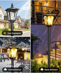 64 Inch Solar Lamp Post With Planter For Garden And Pathway, Waterproof Outdoor Lighting in all weather conditions