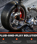 Close-up of Two Piece Front Left Or Right CV Axle Shaft Assembly for Chevy Cadillac GMC SUVs and Trucks including Silverado.