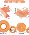 Eight Piece Pro Grade Waterproof Shower Seal Kit showing product sizes and dimensions for seamless bathroom waterproofing
