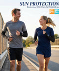 Keep Your Arms Shaded And Locked In With These Adjustable UV Sun Sleeves Featuring A Handy Watch Cutout Thumb Loop And Anti Roll Closure For Effortless Cooling On Every Road Journey for runners.