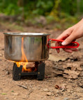Trail Ready Ultra Compact Emergency Camping Stove For Backpacking And Survival No Liquids Or Priming Needed Foldable Design Includes 24 Fuel Tablets
