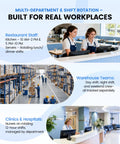 Stress Free Standalone Time Clock With Instant Fingerprint Reader Plug And Play Biometric Punch Machine For Small Business Offline Operation USB Drive Export Straight To Excel Payroll Straight Shooter Employee Clock In Out Tracker, used by restaurant and warehouse staff.