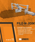 Chainsaw Sharpener With Bar Mounted Guide System For Consistent Teeth Sharpening, G106B Style displayed on orange background