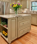 Champagne Bronze Cabinet Pulls With 7.6 Inch Center To Center Spacing Zinc Alloy Modern Handles on kitchen island drawers