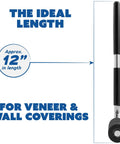 Heavy Duty Pro Grade J Roller with thick rubber roller, 12 inch length for veneer laminate wall coverings and edge banding