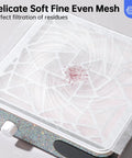 Close-up of 50 Pack Nail Dust Collector Filter Paper Pads For Nail Pros Lightweight PP Material Replacement Cotton Film Sheets Vacuum Dust Collector Filters 19 By 24 Cm Trim To Fit Salon Grade Nail Supply showing delicate mesh design.