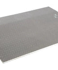Heavy Duty Aluminum Dock Plate 60 X 42 Inch 3 8 Thick 3500 Lb Capacity Warehouse Ramp Board with textured surface.