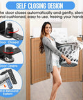 Heavy Duty Self Closing Saloon Door Hinges For Bar And Patio Doors 304 Stainless Steel Self Return Dual Swing Cafe Hinges 2 Pack Large MeBantoo installed on wooden doors.