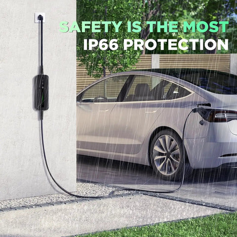 Portable Level 1 EV Charger With 20ft Cable For 110V Outlets On The Go Home Charging Station SAE J1772 NEMA 5 15P