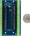 48 Pin Breakout Board For Teensy 3.5 3.6 4.1 With Screw Terminals And 3 Output Types shown next to a quarter for scale.